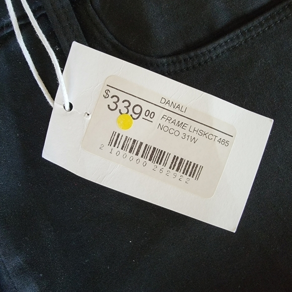 FRAME Le High Skinny Coated Noir Coated Jeans NWT 31 - Picture 11 of 14